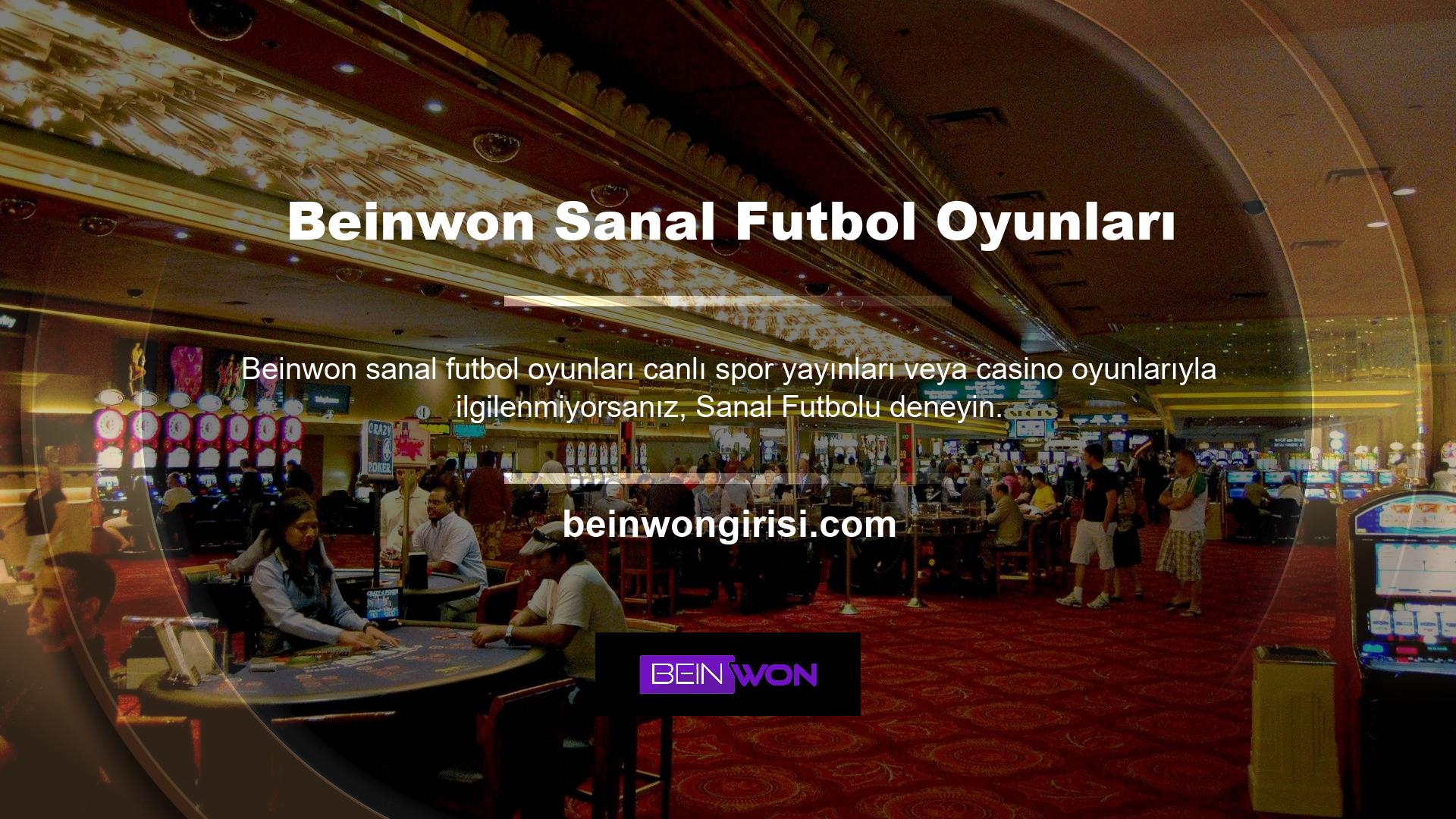 Beinwon sanal oyunlarındaki yüksek ve çeşitli bahis oranlarından memnun kalacağınıza inanıyoruz
